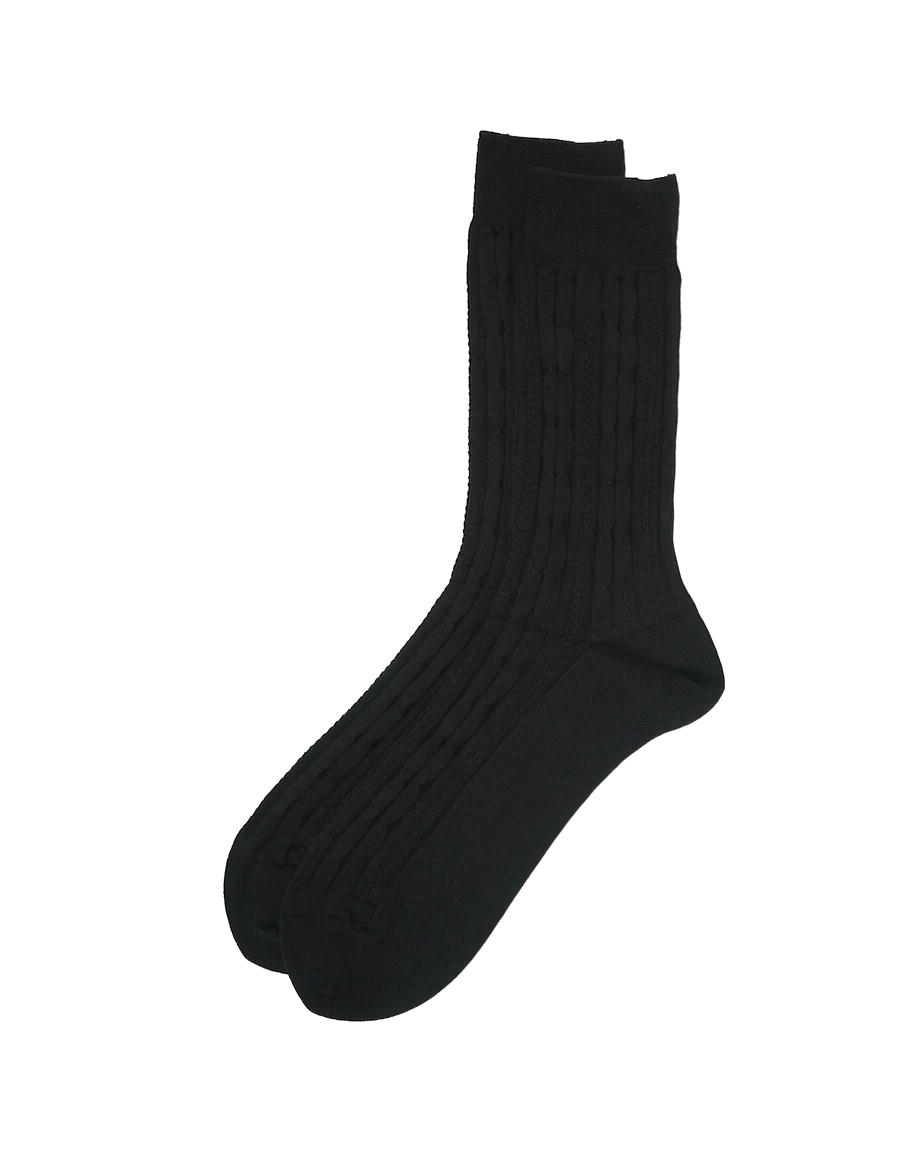 Wool cable socks