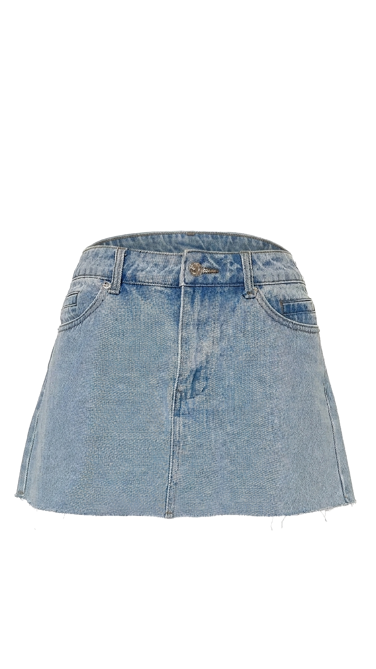 Y2K denim mini skirt